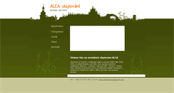 Desktop Screenshot of alca-ubytovani.cz