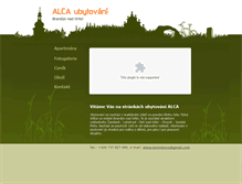 Tablet Screenshot of alca-ubytovani.cz